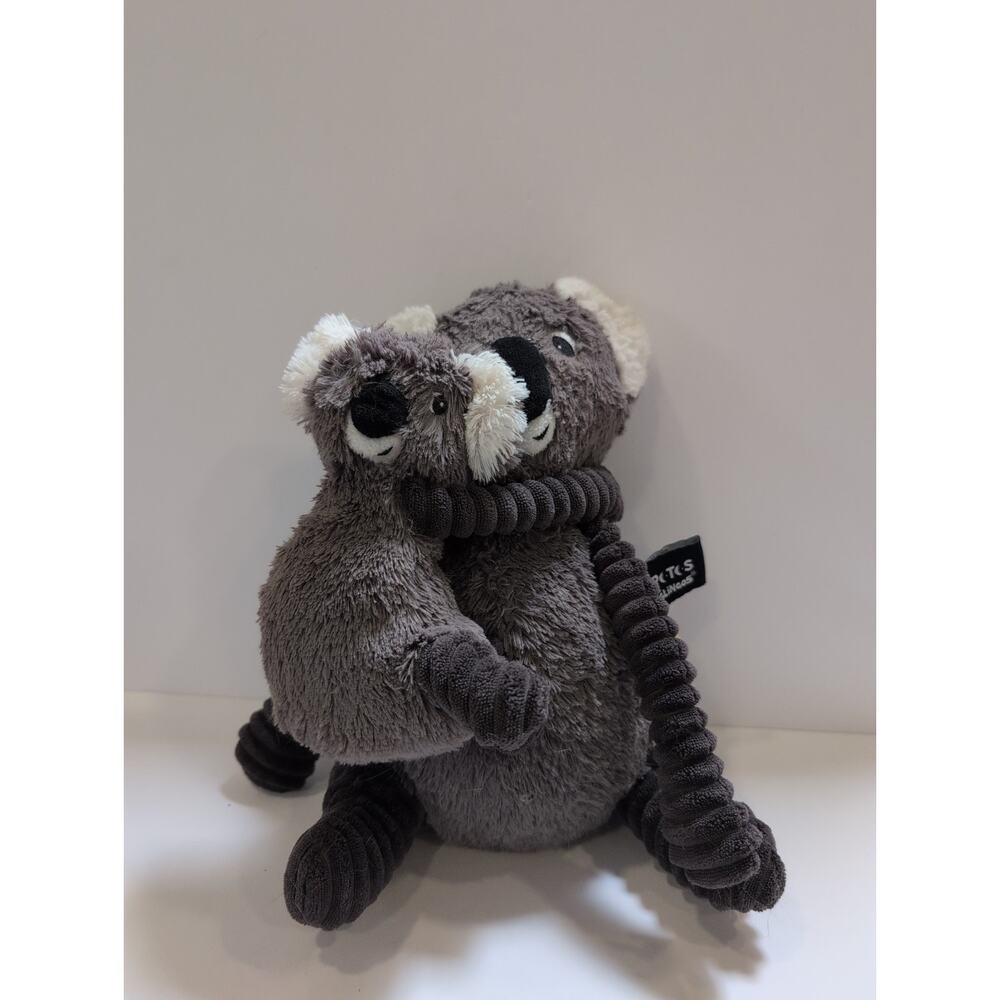 Koala Plush Les Deglingos Ptipotos Trankilou | Grey W/Baby 11 In Embroider Eyes‎